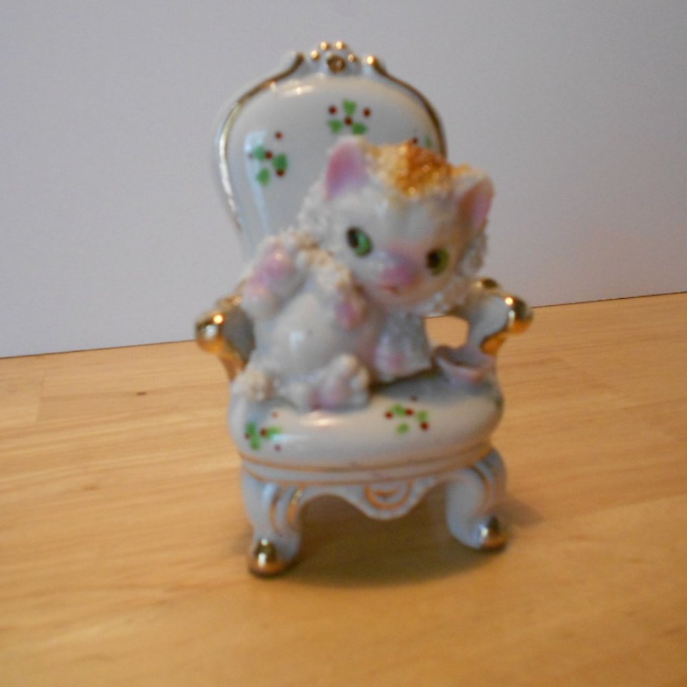 Vtg. Cat Spaghetti Sugar Japan Figurine